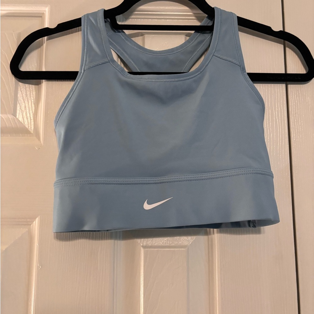 Nike Blue Fitted Crop Tank Top